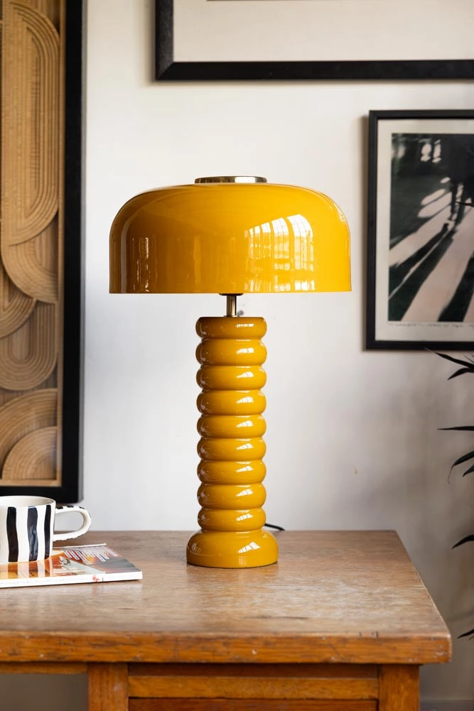 Modern Metal Mustard Table Lamp