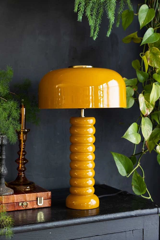 Modern Metal Mustard Table Lamp
