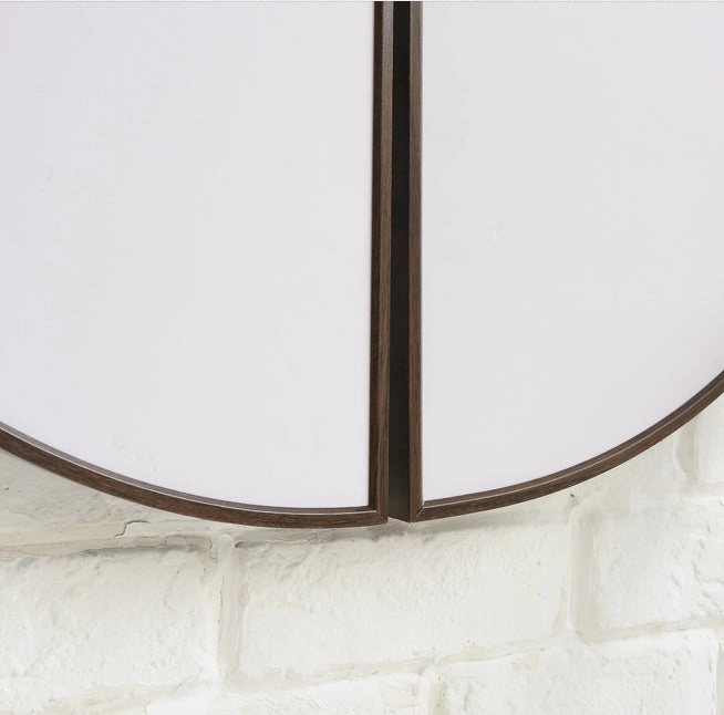 Modern Round Black and Gold Framed Wall Art