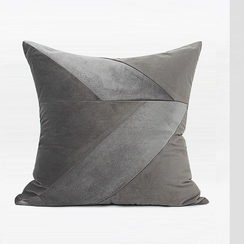 Modern Taupe and Grey Throw Cushion