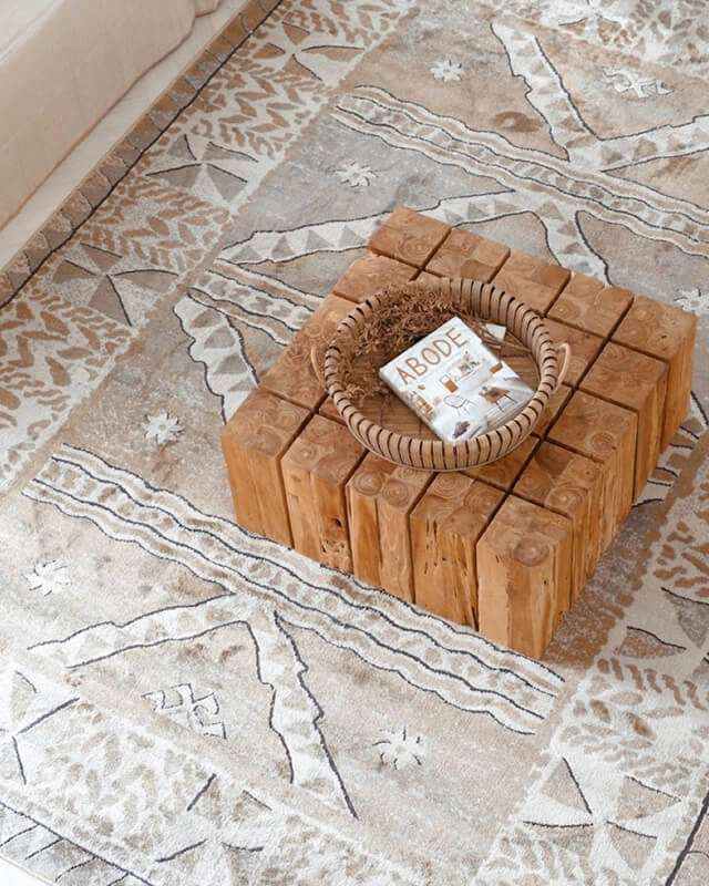 Moema Beige And Grey Transitional Tribal Rug *NO RETURNS UNLESS FAULTY