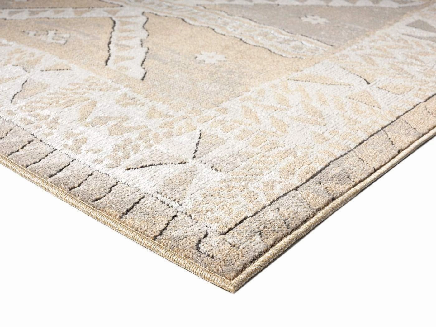 Moema Beige And Grey Transitional Tribal Runner Rug *NO RETURNS UNLESS FAULTY