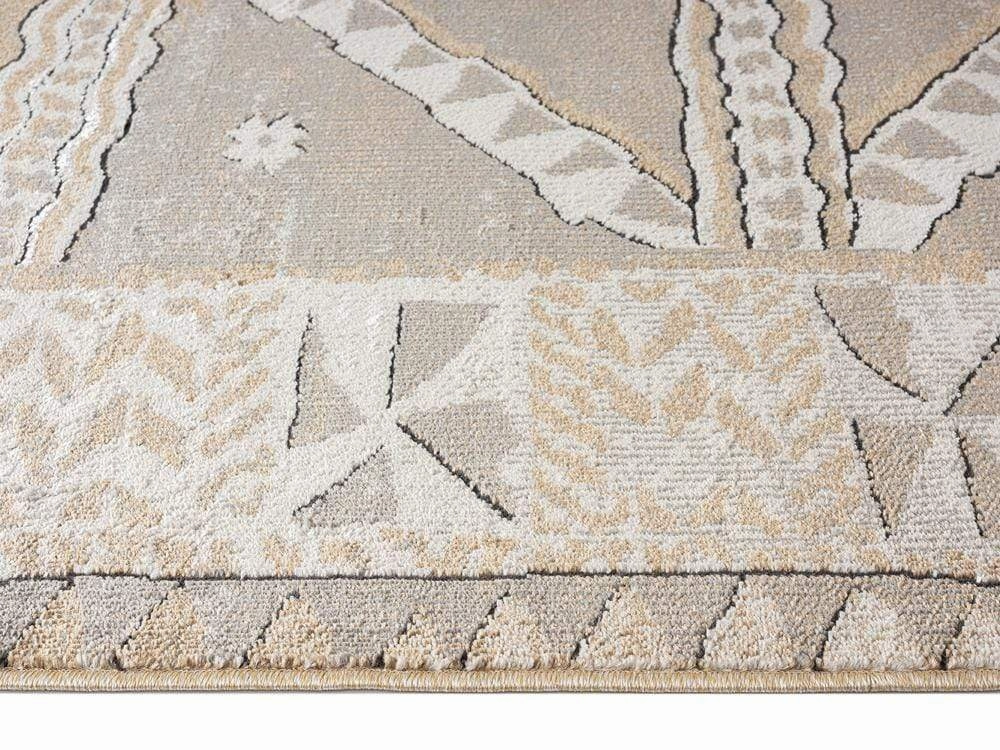 Moema Beige And Grey Transitional Tribal Runner Rug *NO RETURNS UNLESS FAULTY