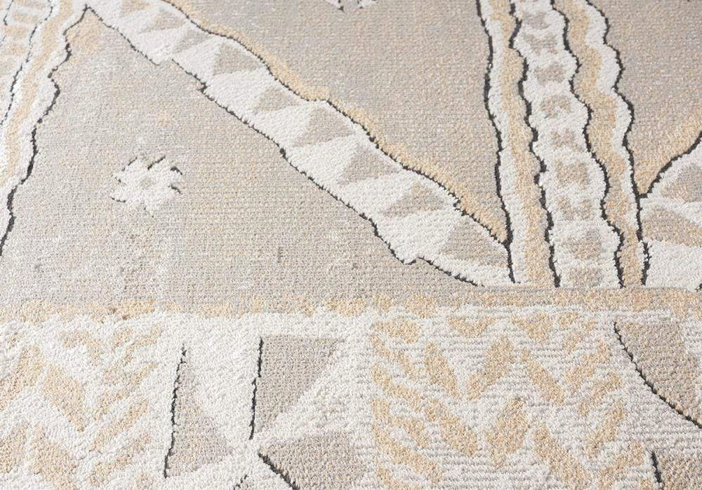 Moema Beige And Grey Transitional Tribal Runner Rug *NO RETURNS UNLESS FAULTY