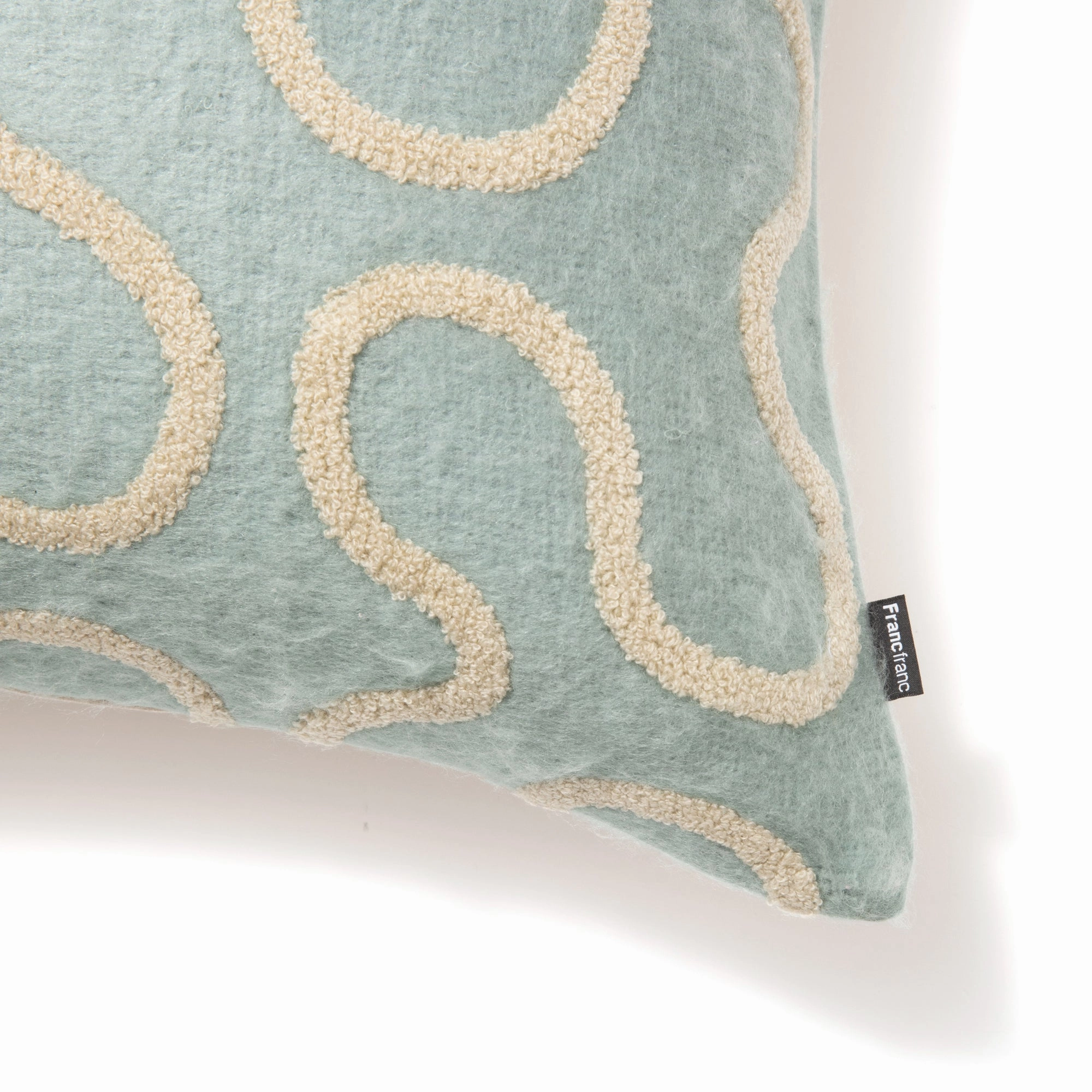 Mohair Like Cushion Cover 450 X 450 Blue X White