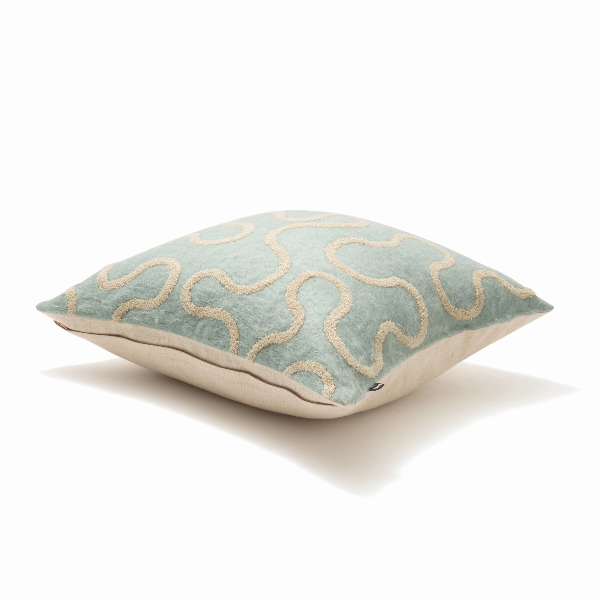Mohair Like Cushion Cover 450 X 450 Blue X White
