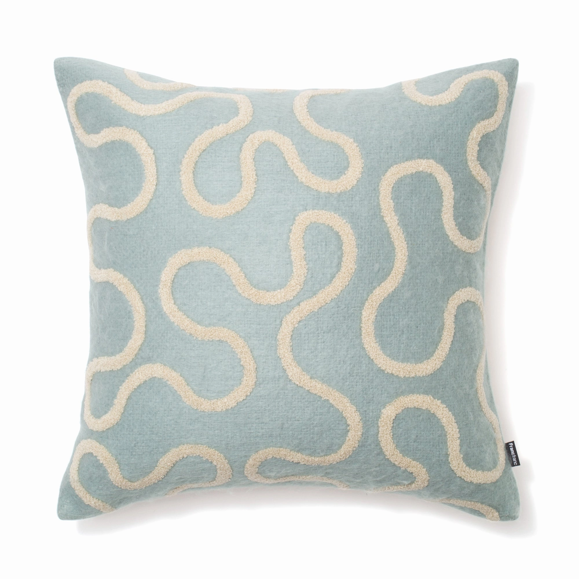 Mohair Like Cushion Cover 450 X 450 Blue X Whitebedding sets ,throw blankets 