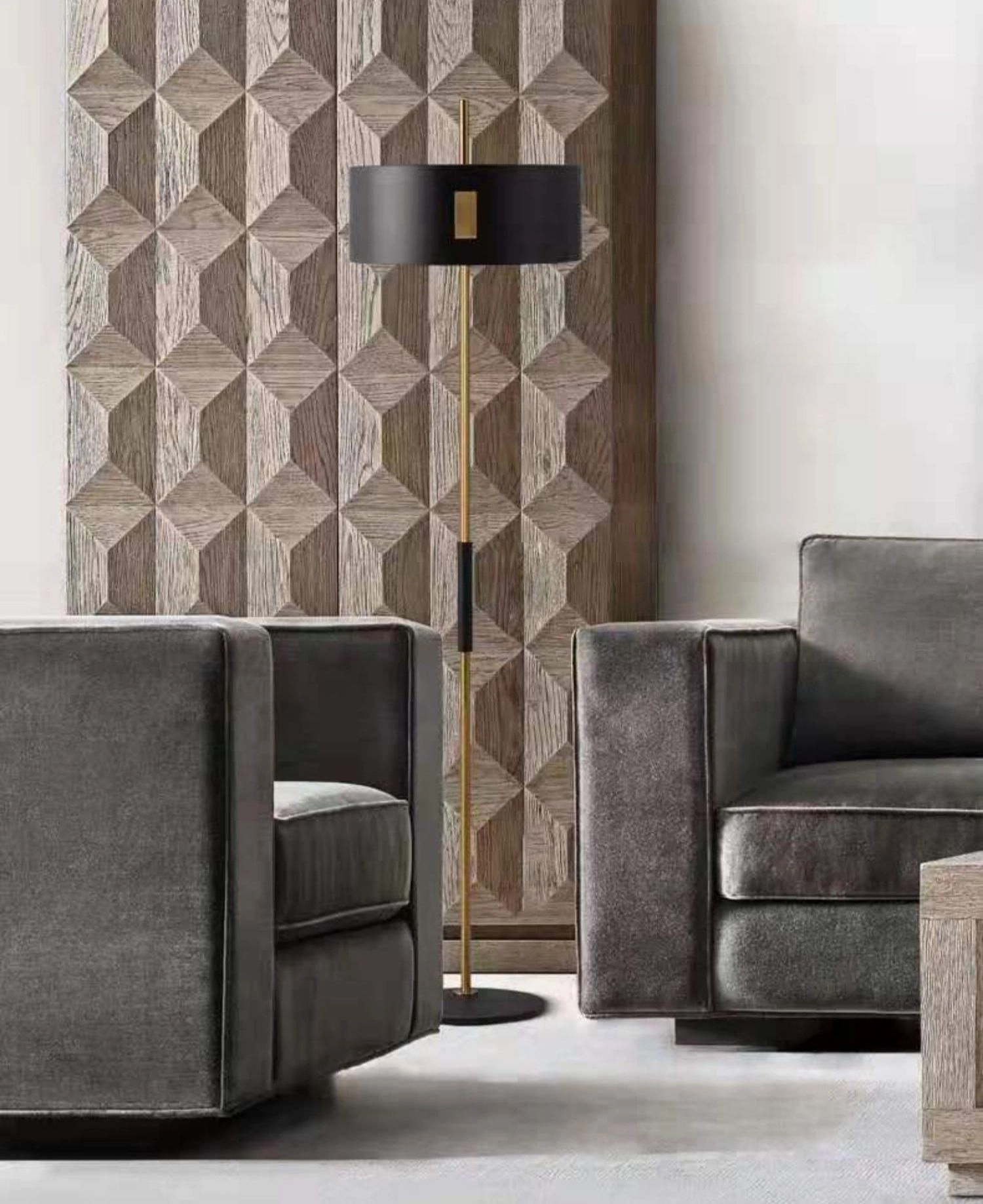 Mondo Gold and Black Floor Lamp