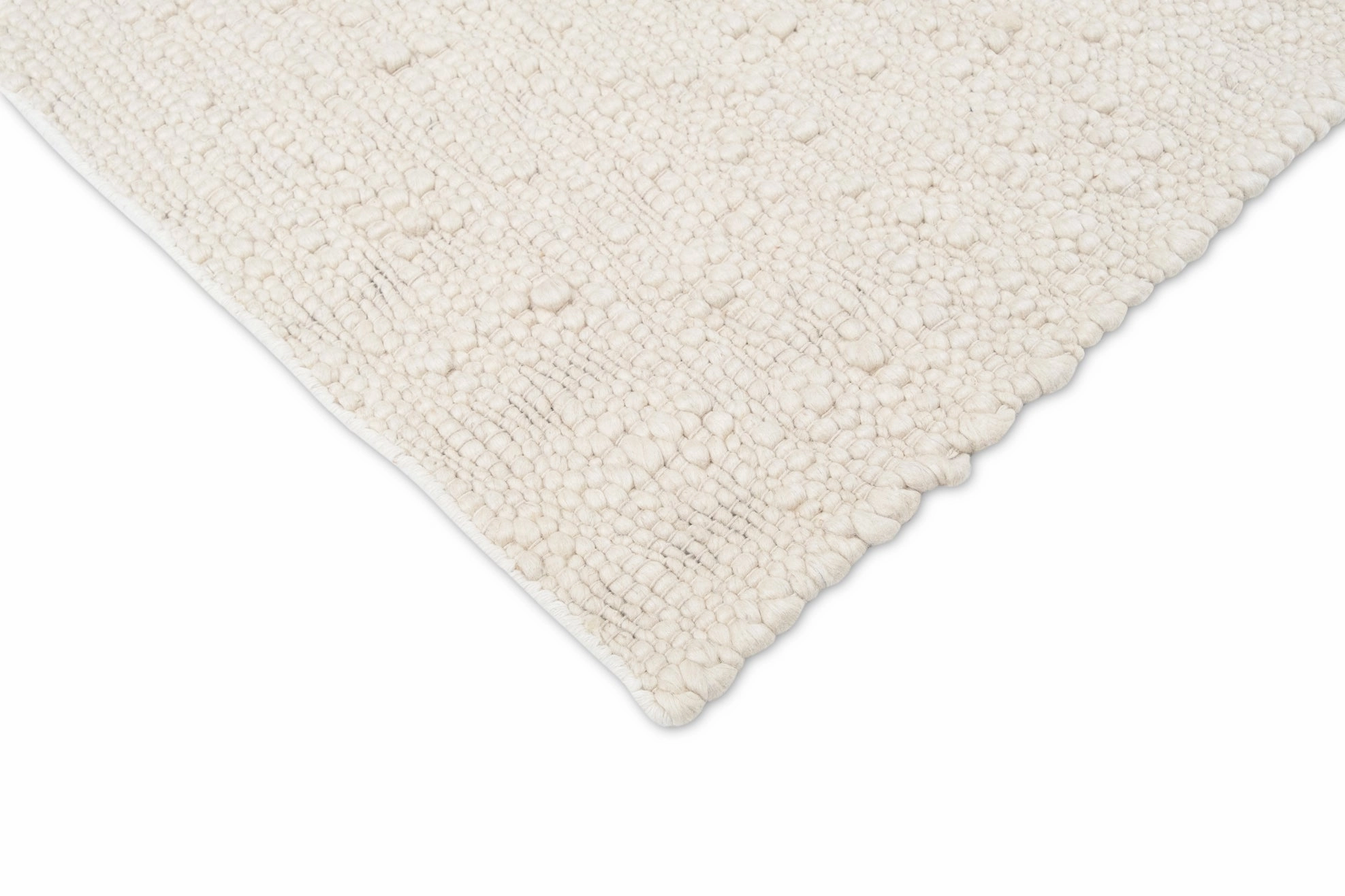 Monti Cream Textured Handmade Wool Rug