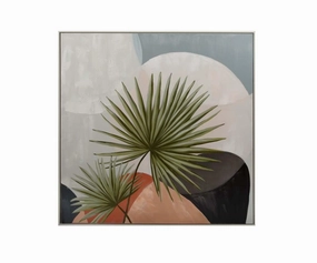 Moonlit Fronds Oil Paintingnordic style wall decor