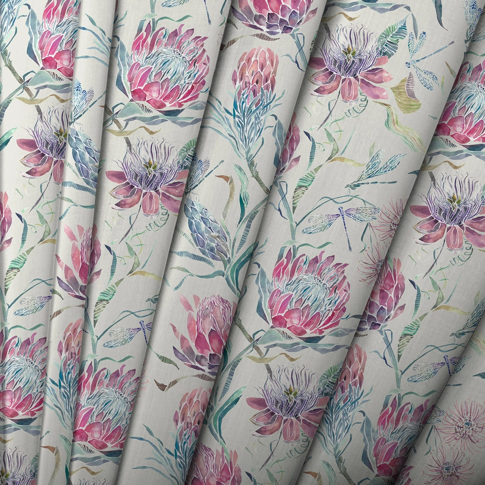 Moorehaven Printed Made to Measure Curtains Loganberry