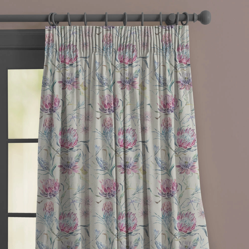 Moorehaven Printed Made to Measure Curtains Loganberry