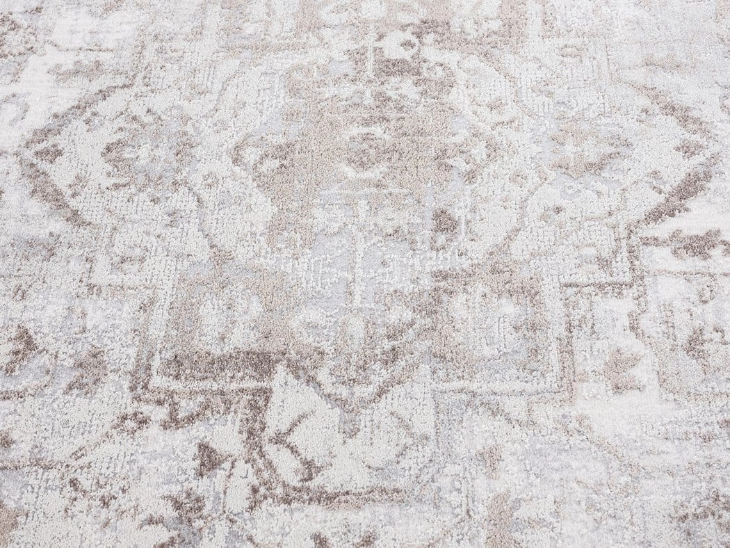 Morgan Beige and Brown Transitional Distressed Medallion Runner Rug *NO RETURNS UNLESS FAULTY