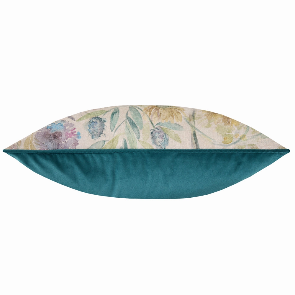 Morning Chorus Printed Square Cushion Cream