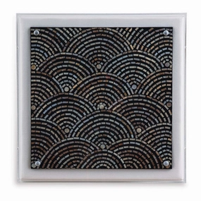 Mosaic Black Wave Panel - 20"x20"bedding sets ,throw blankets 