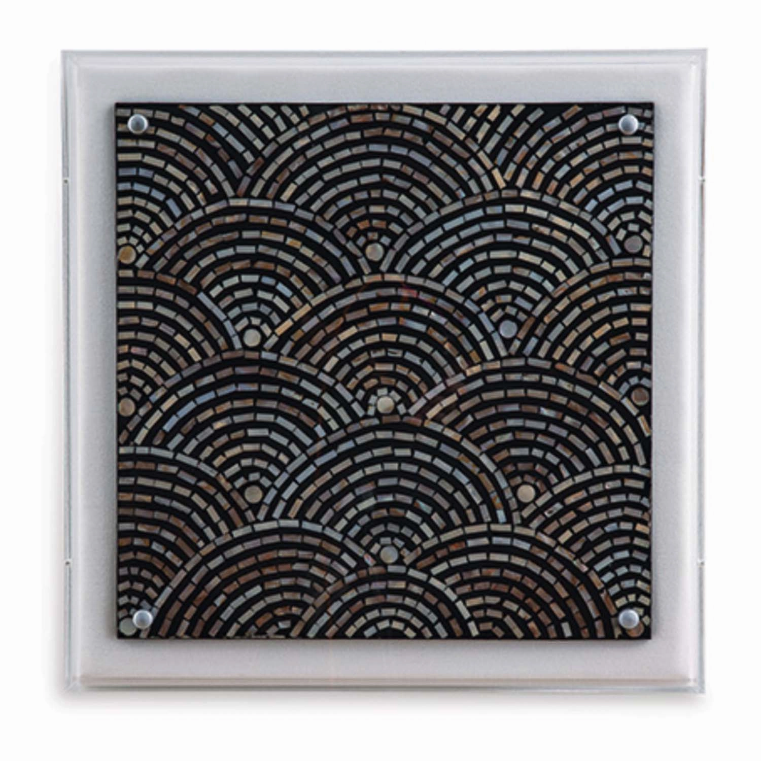 Mosaic Black Wave Panel - 20"x20"bedding sets ,throw blankets 