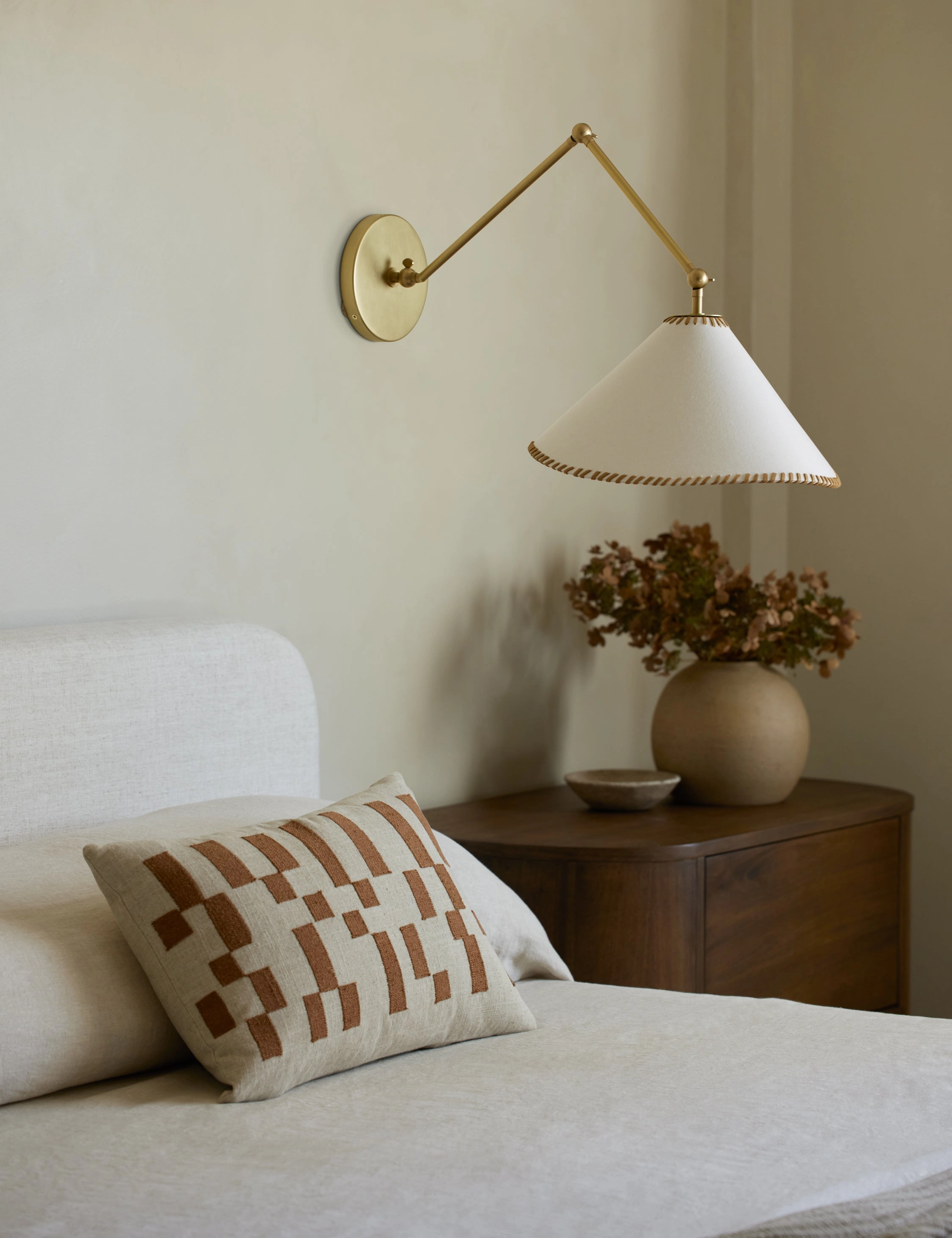 Mosaic Embroidered Pillow by lan Byrd