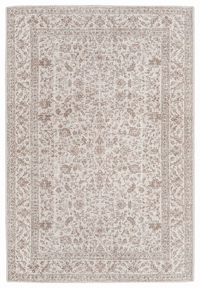 Moselle Beige and Brown Floral Distressed Rugmodern color block patchwork rug