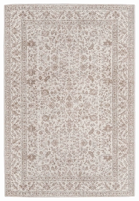 Moselle Beige and Brown Floral Distressed Rugmodern color block patchwork rug