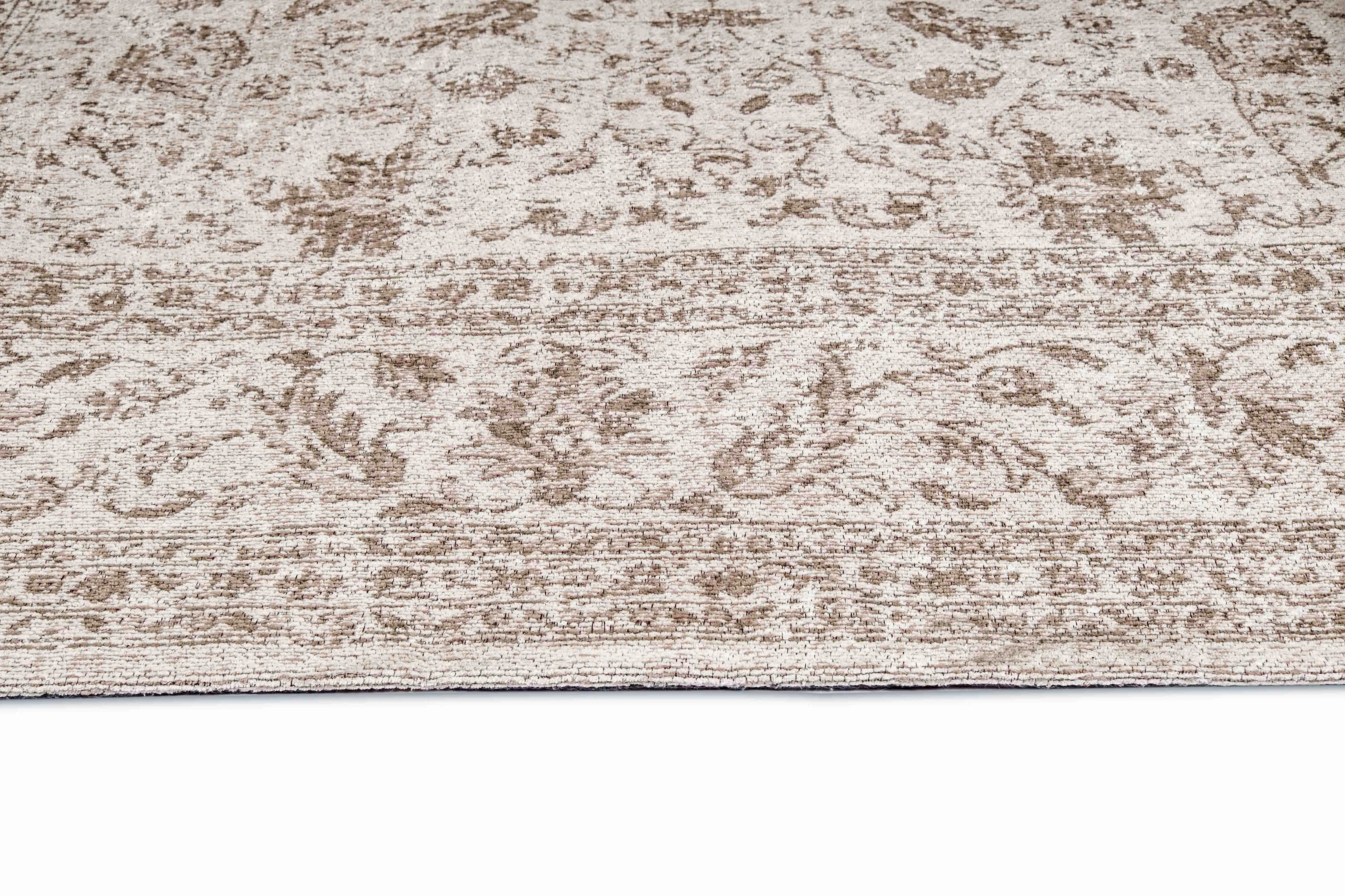 Moselle Beige and Brown Floral Distressed Rug