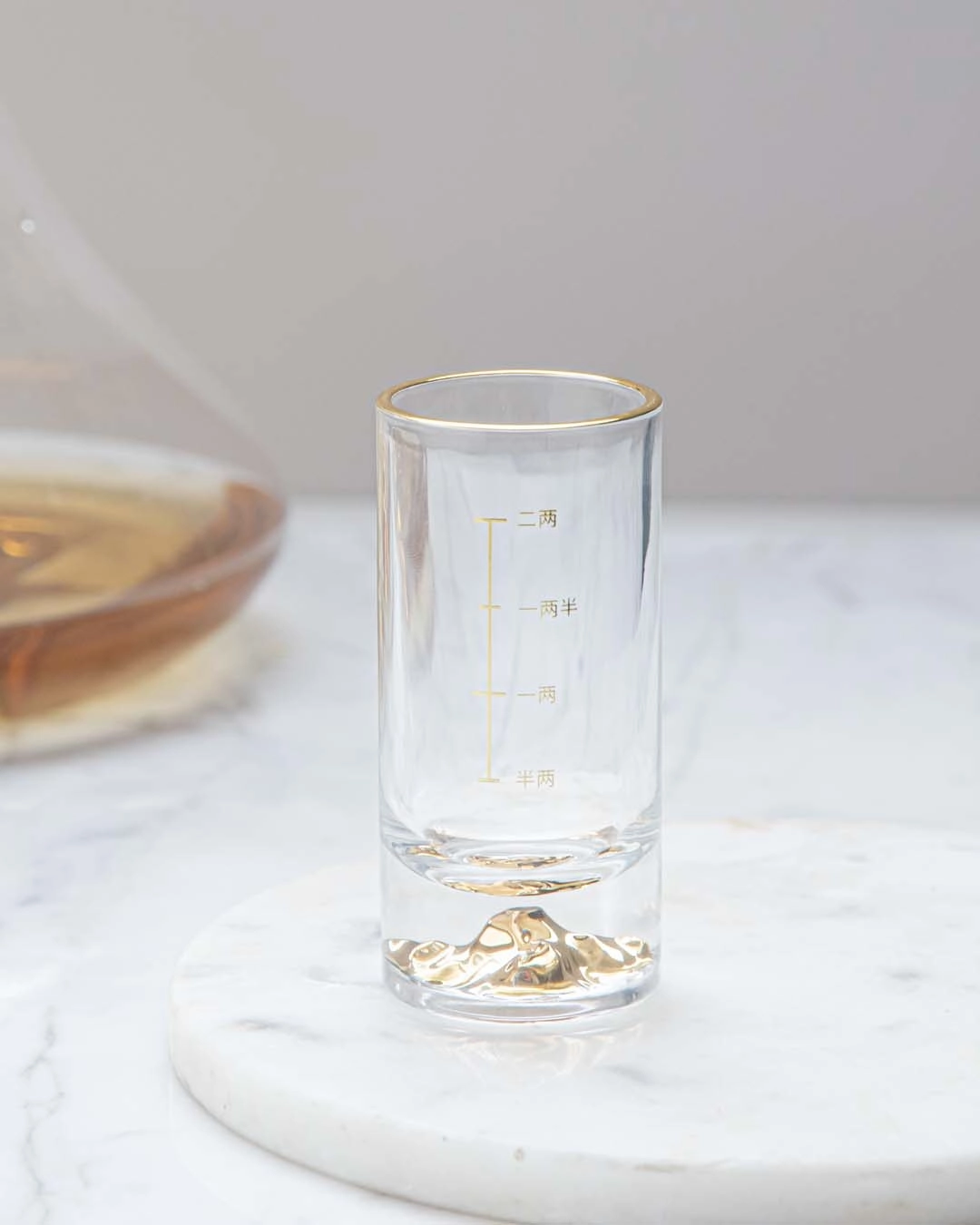 Mountain Gold Foil Drinking Glasses - Set Of 2