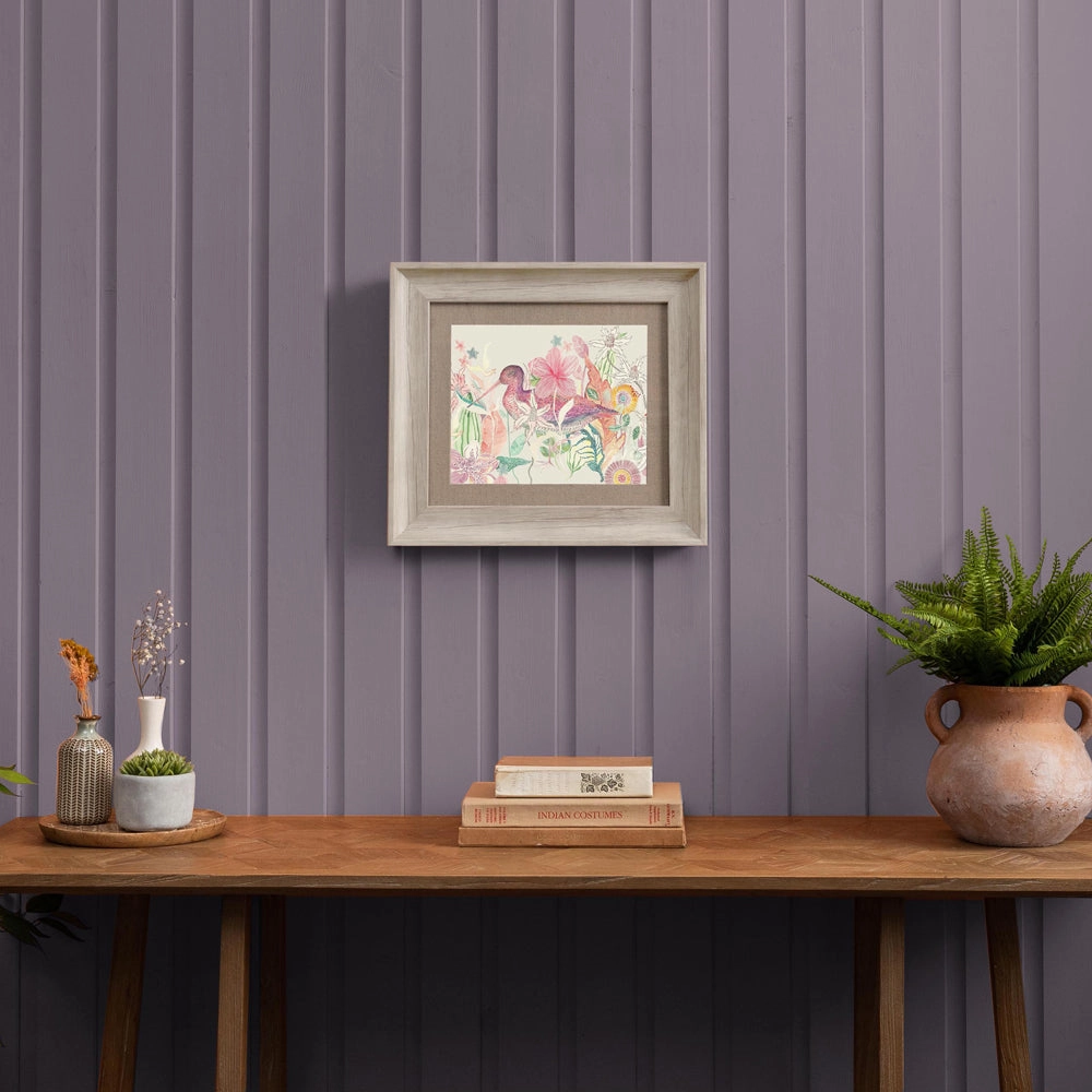 Mr Snipe Framed Print Birch/Linen
