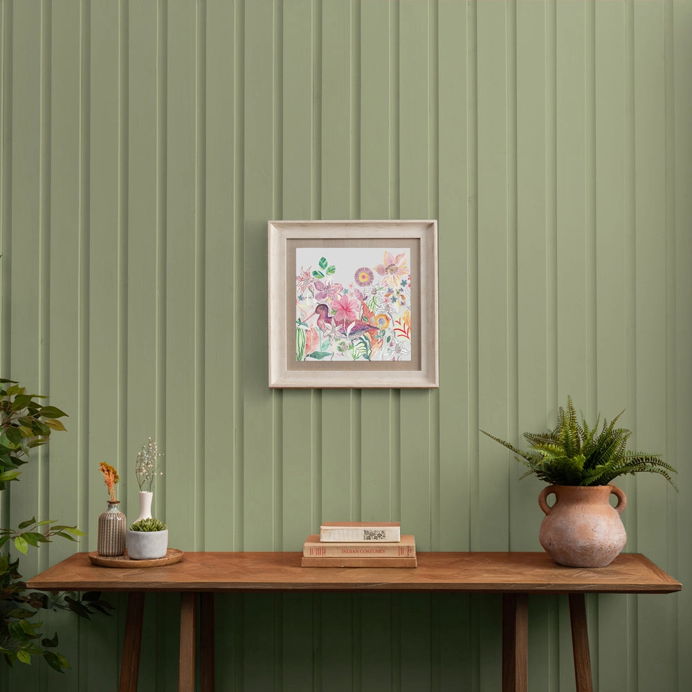 Mr Snipe Framed Print Birch/Linen
