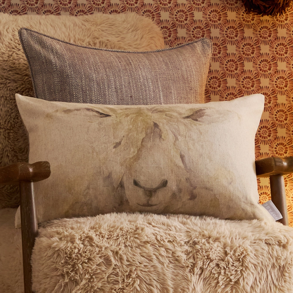 Mr Wooly Printed Cushion Naturalbedding sets ,throw blankets 