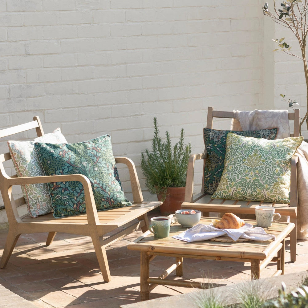 Multi Acorn Printed Outdoor Cushion Forest/Leaf Green