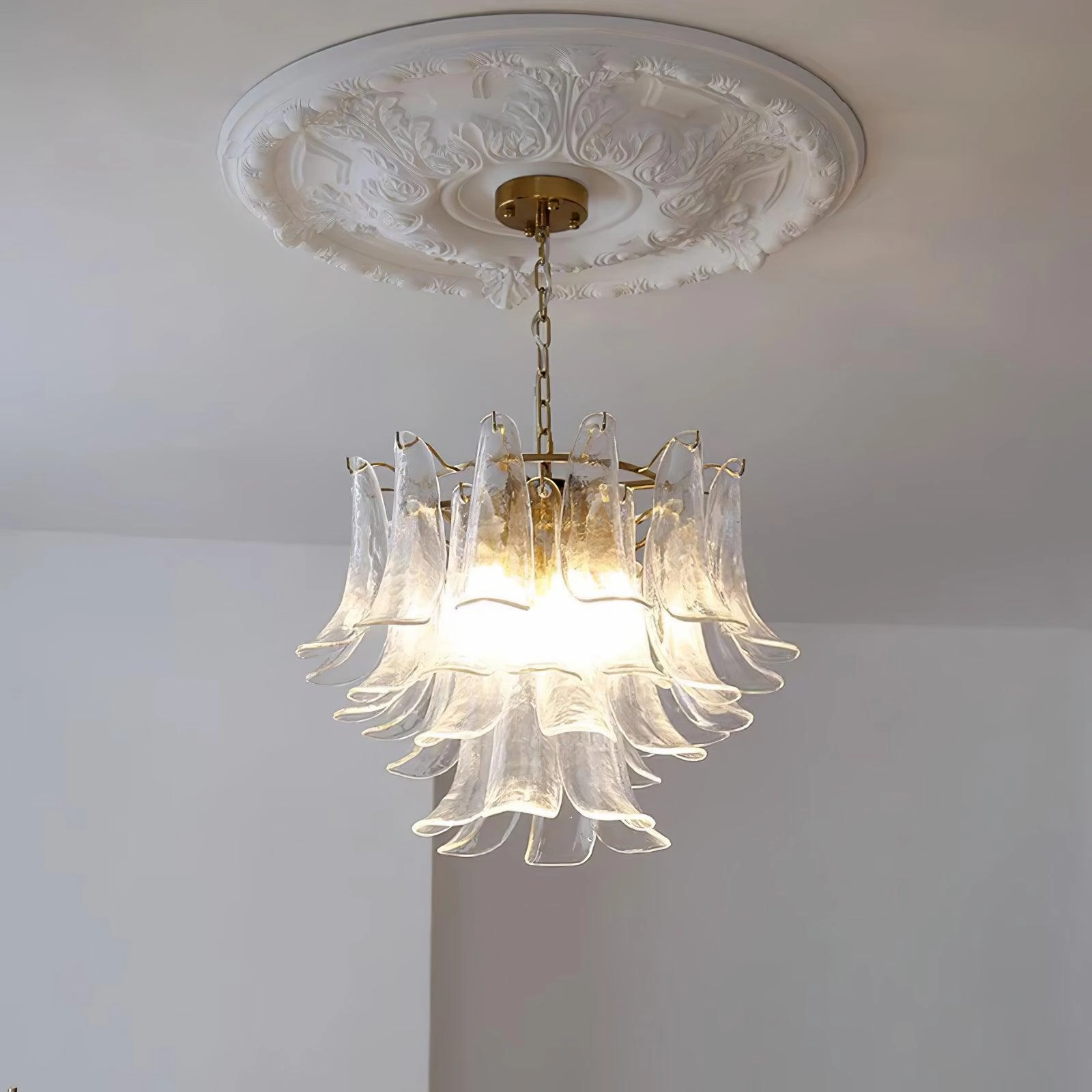Murano Glass Leaf Chandelier