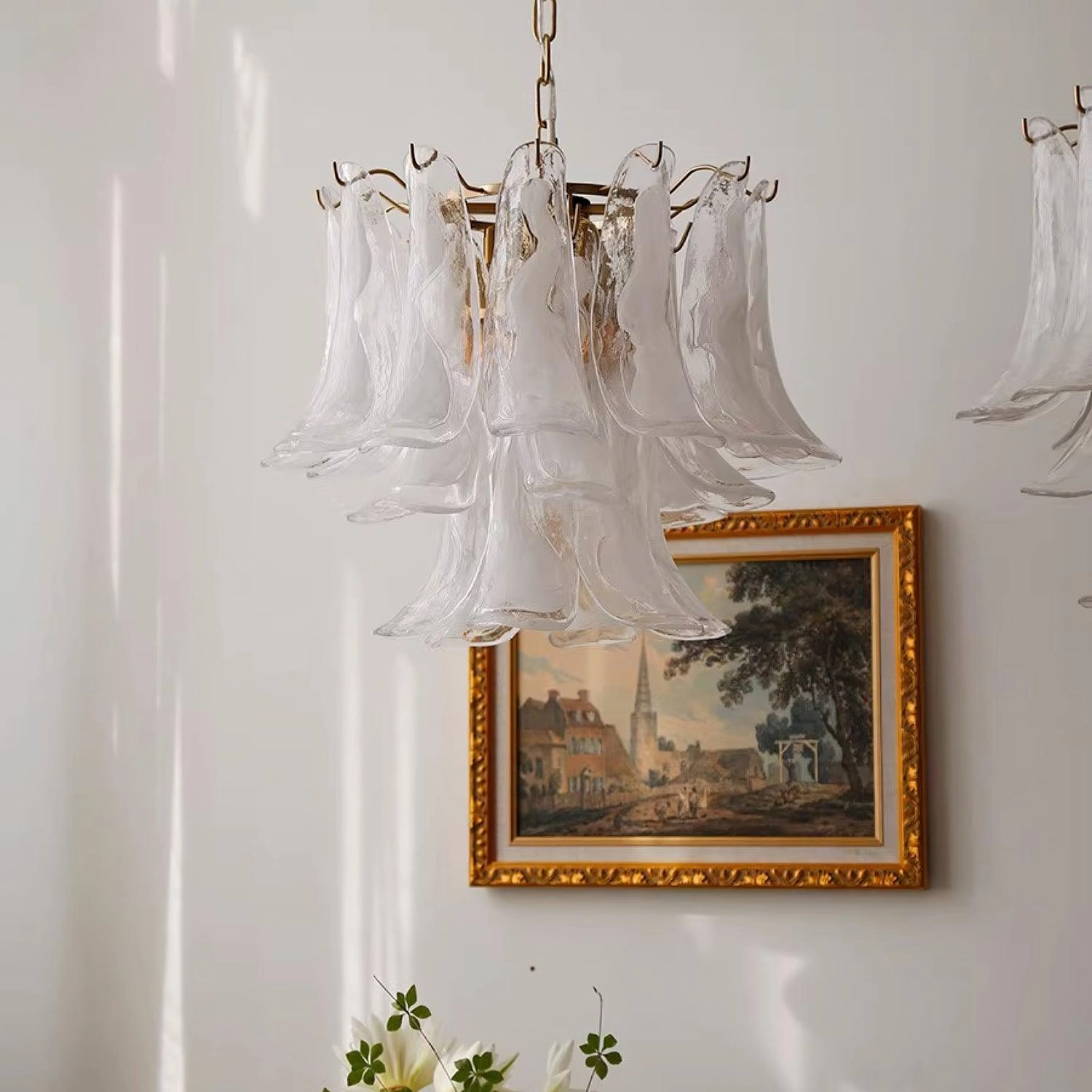 Murano Glass Leaf Chandelier