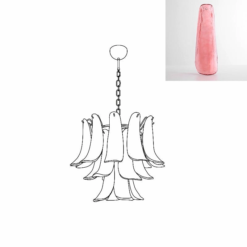Murano Glass Petals Chandelier