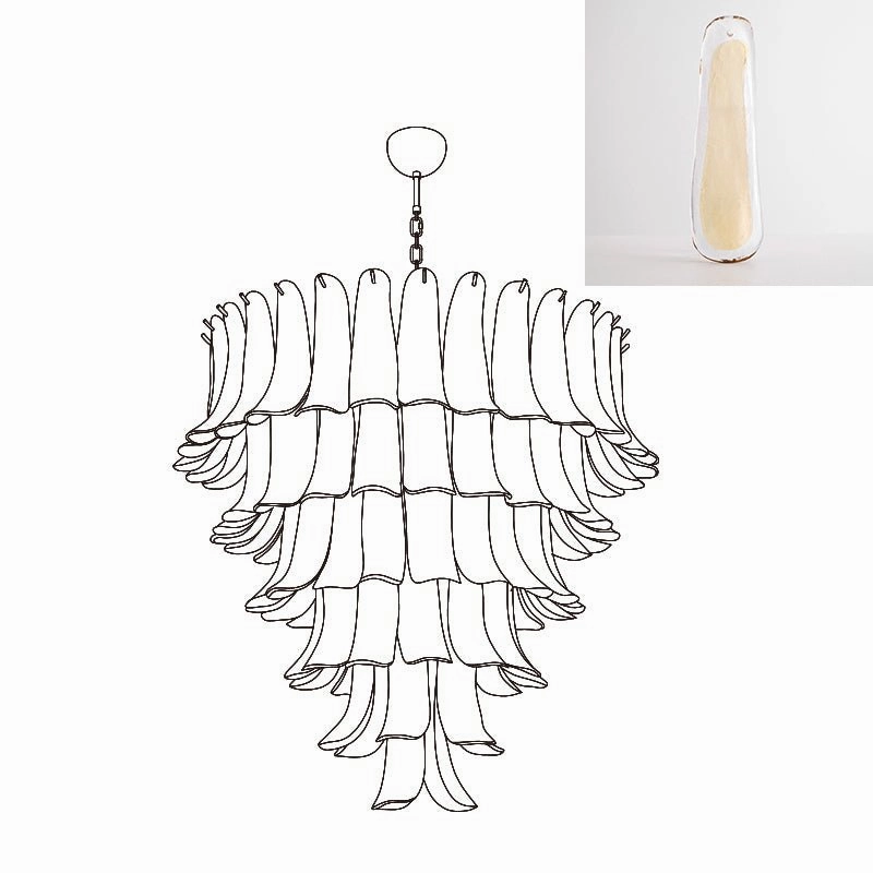 Murano Glass Petals Chandelier