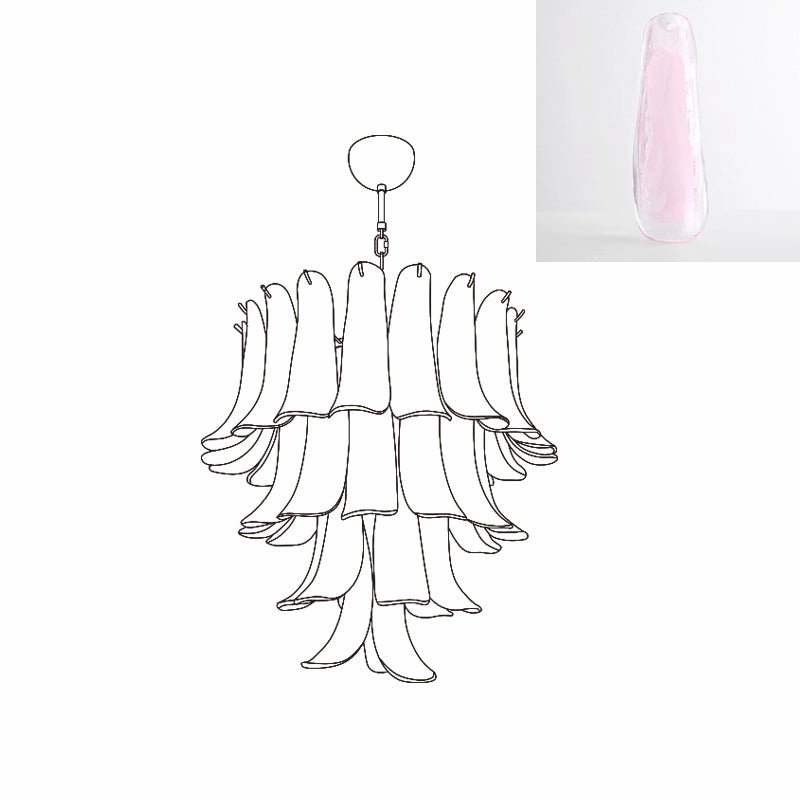 Murano Glass Petals Chandelier