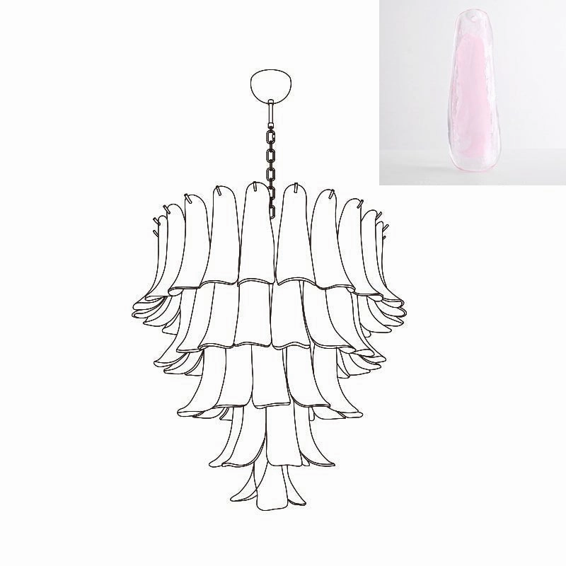 Murano Glass Petals Chandelier