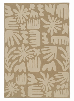 Murzuq Textured Abstract Neutral Washable Rugmodern color block patchwork rug