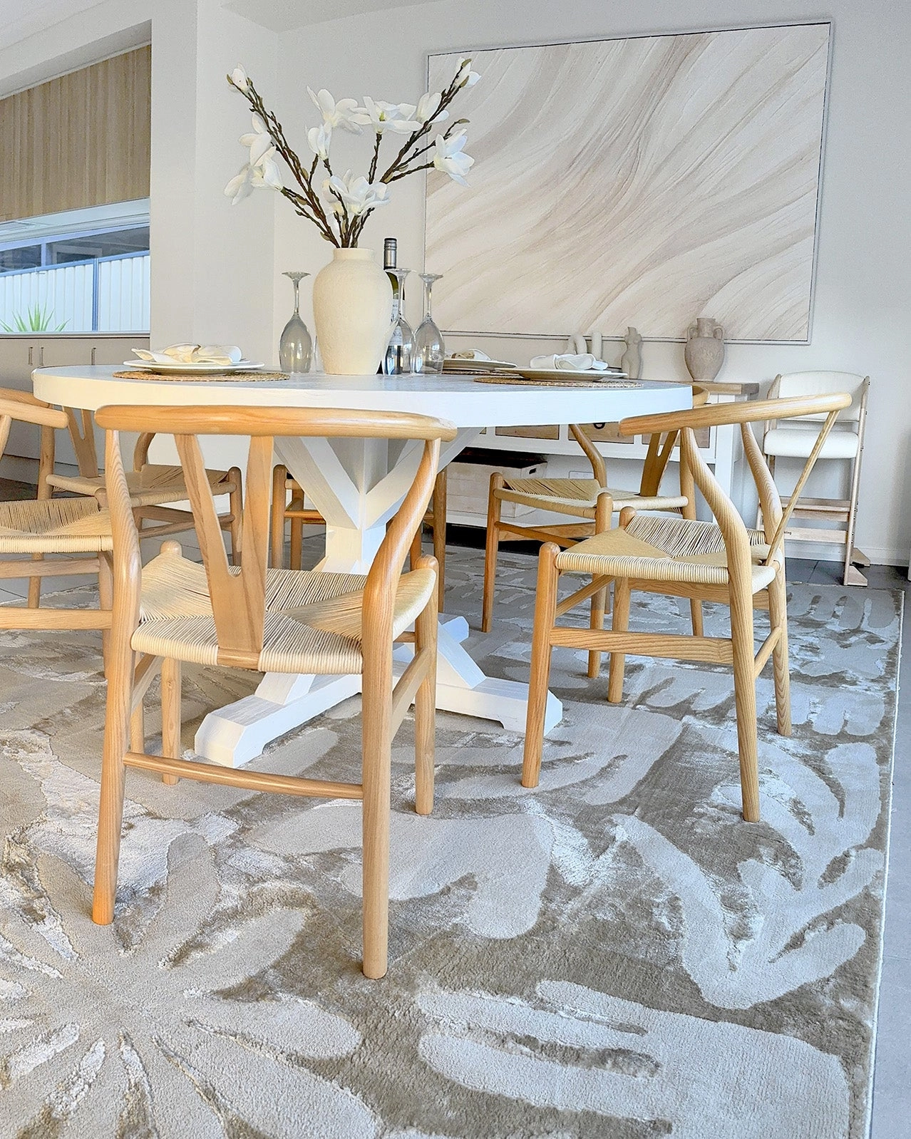 Murzuq Textured Abstract Neutral Washable Rug