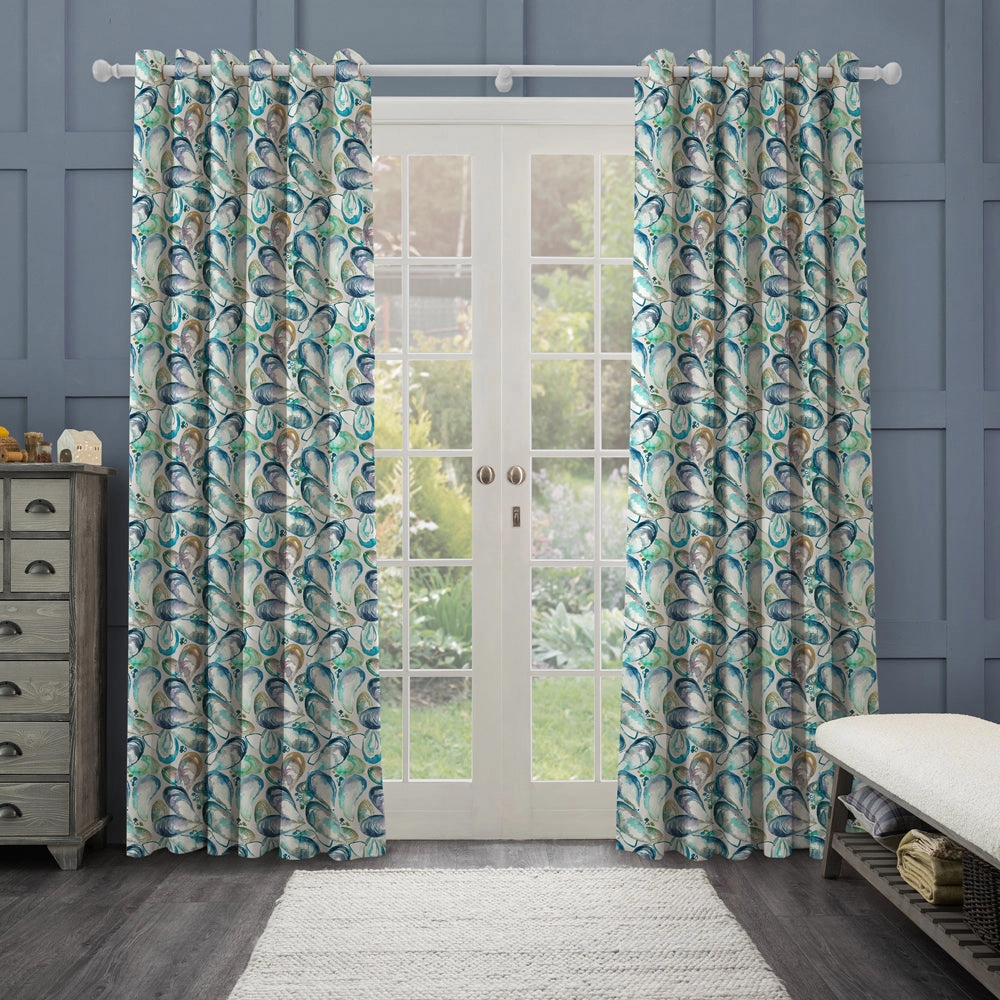 Mussel Shells Printed Made to Measure Curtains Marine