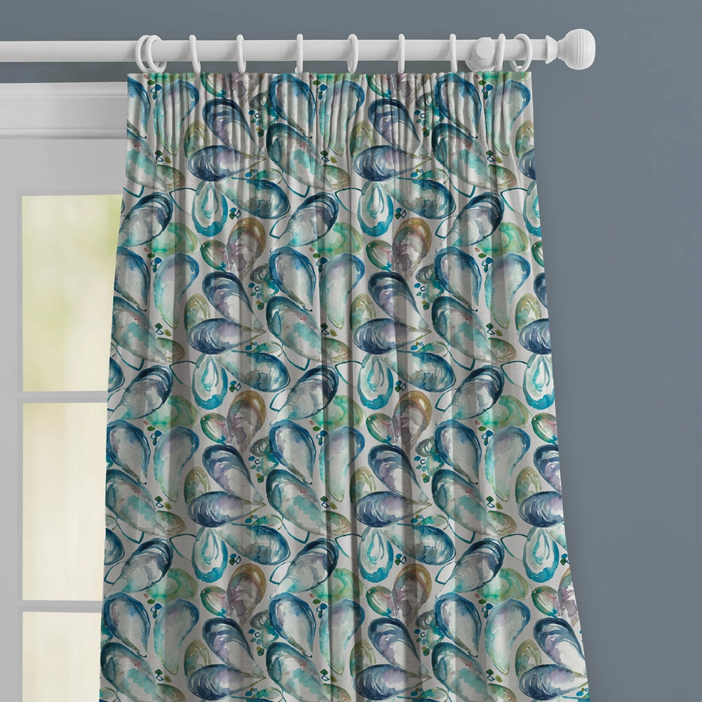 Mussel Shells Printed Made to Measure Curtains Marine