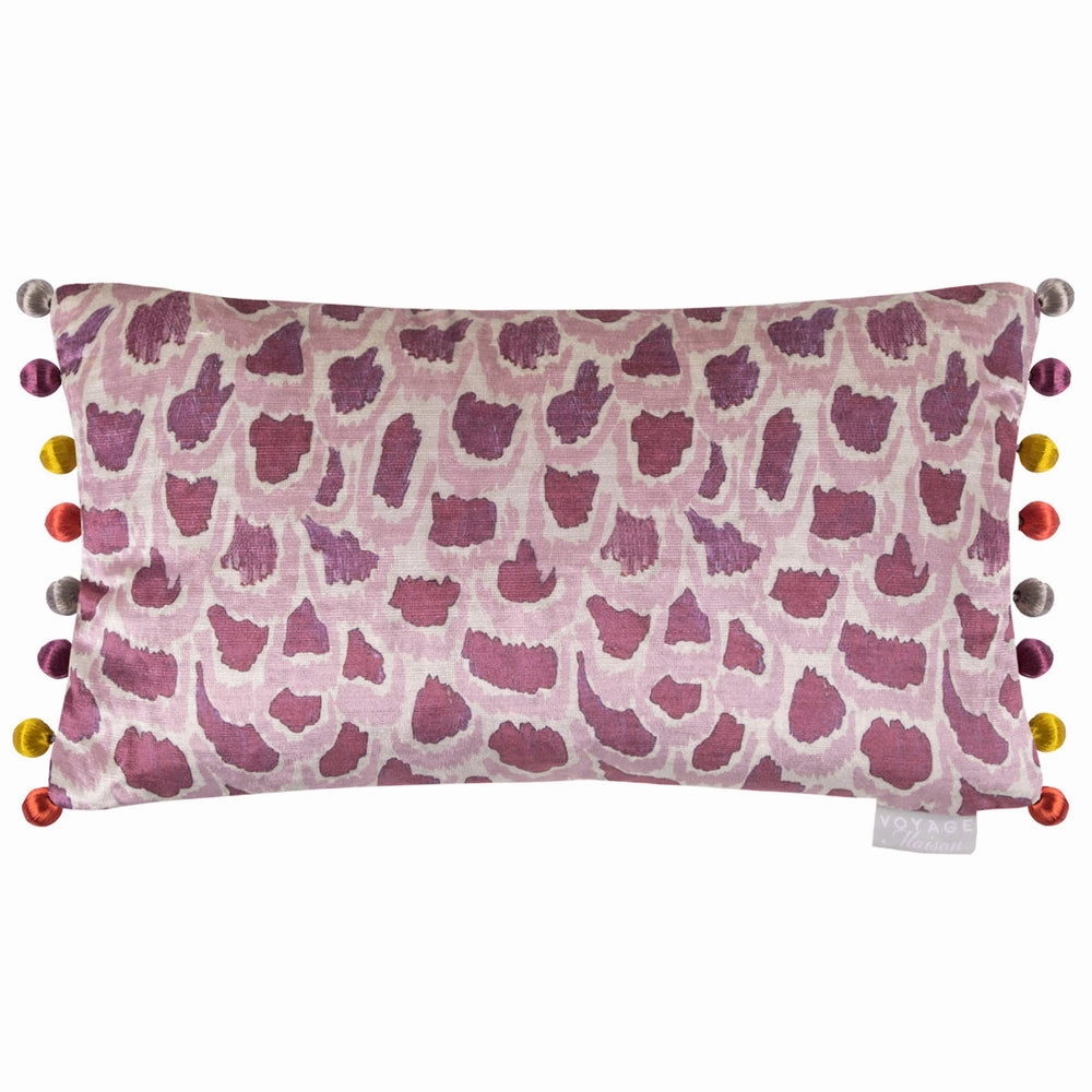 Nada Printed Feather Cushion Amethyst