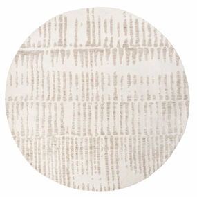 Nahba Ivory And Cream Textured Tribal Round Rugmodern color block patchwork rug