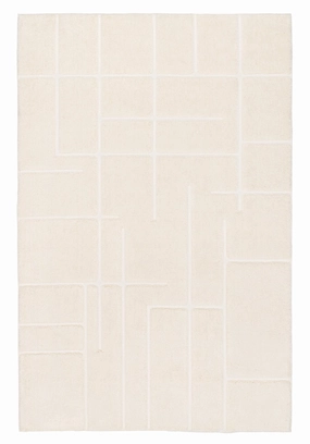 Nalu Ivory Geometric Rugmodern color block patchwork rug