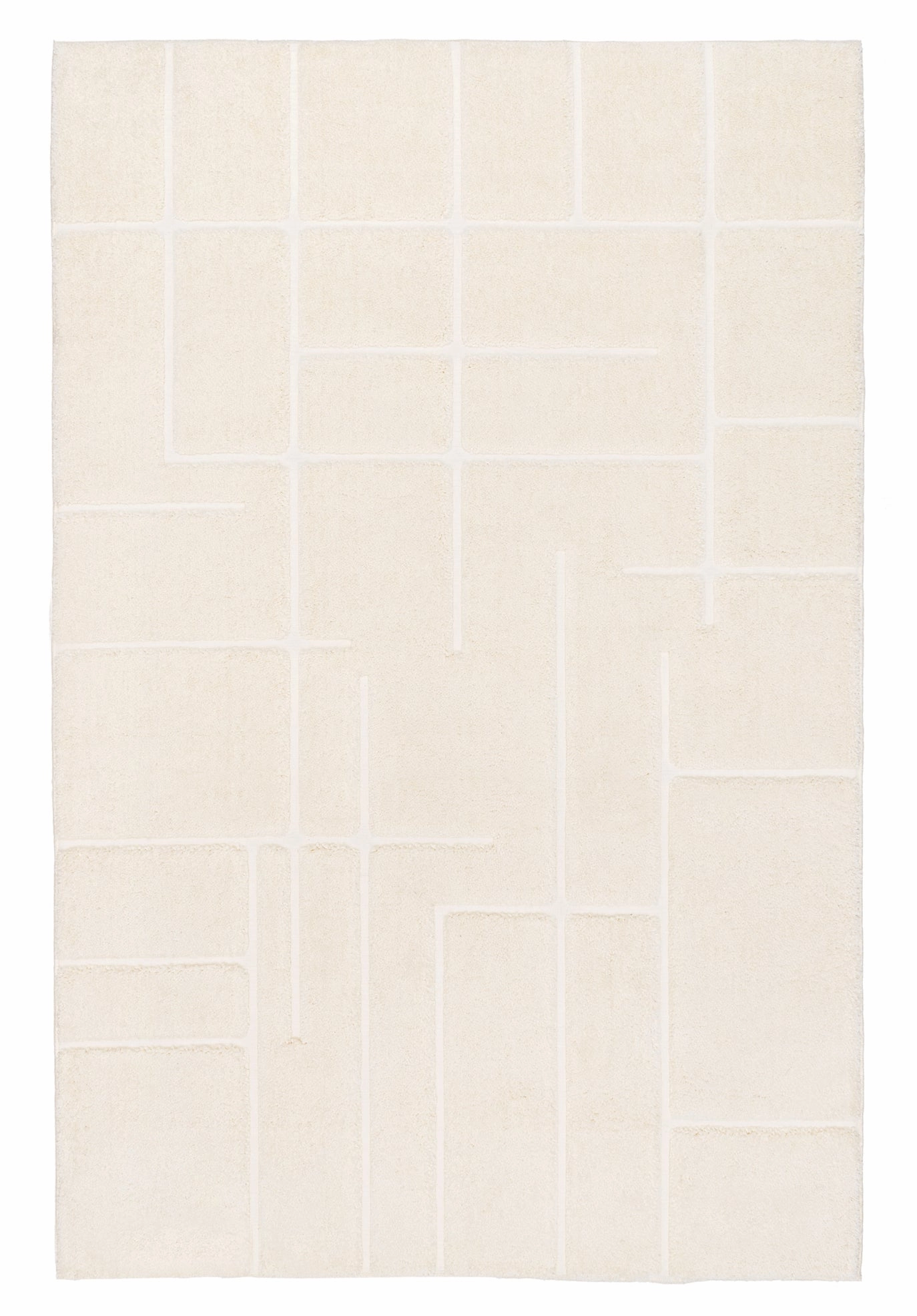Nalu Ivory Geometric Rugmodern color block patchwork rug