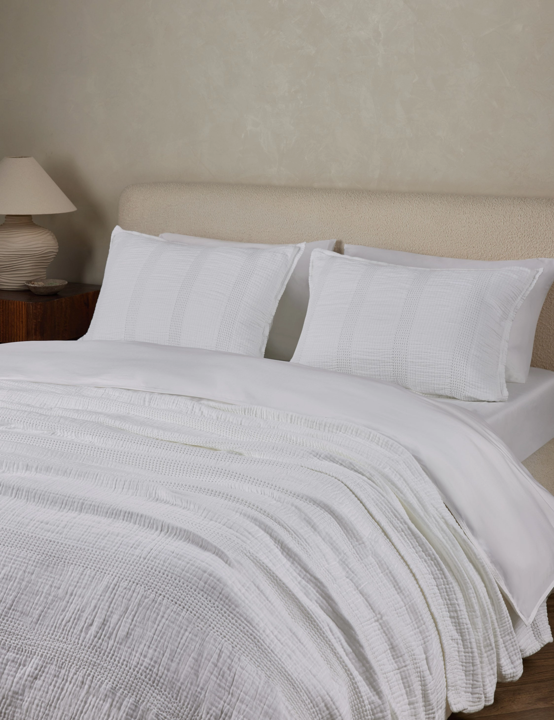 Nantucket Cotton Matelass Sham by Pom Pom at Home