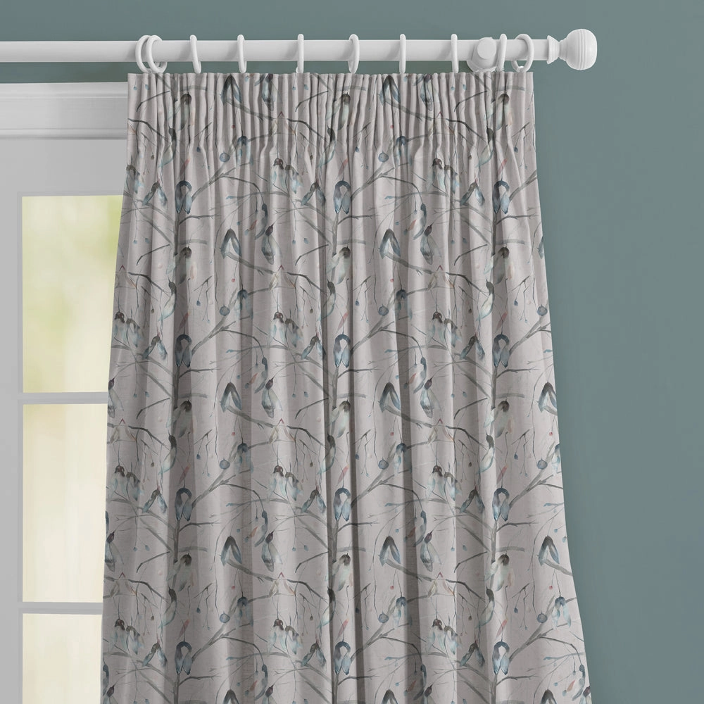 Nara Printed Made to Measure Curtains Cobalt