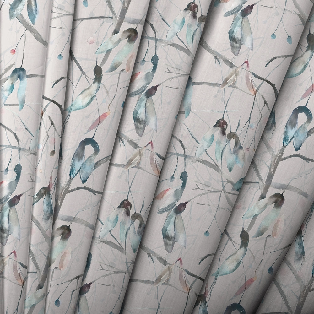 Nara Printed Made to Measure Curtains Cobalt