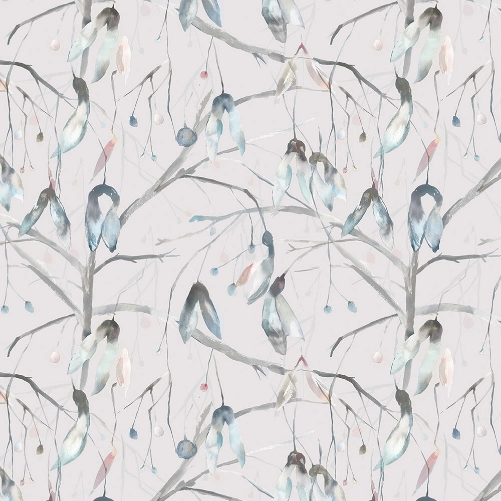 Nara Printed Made to Measure Curtains Cobalt