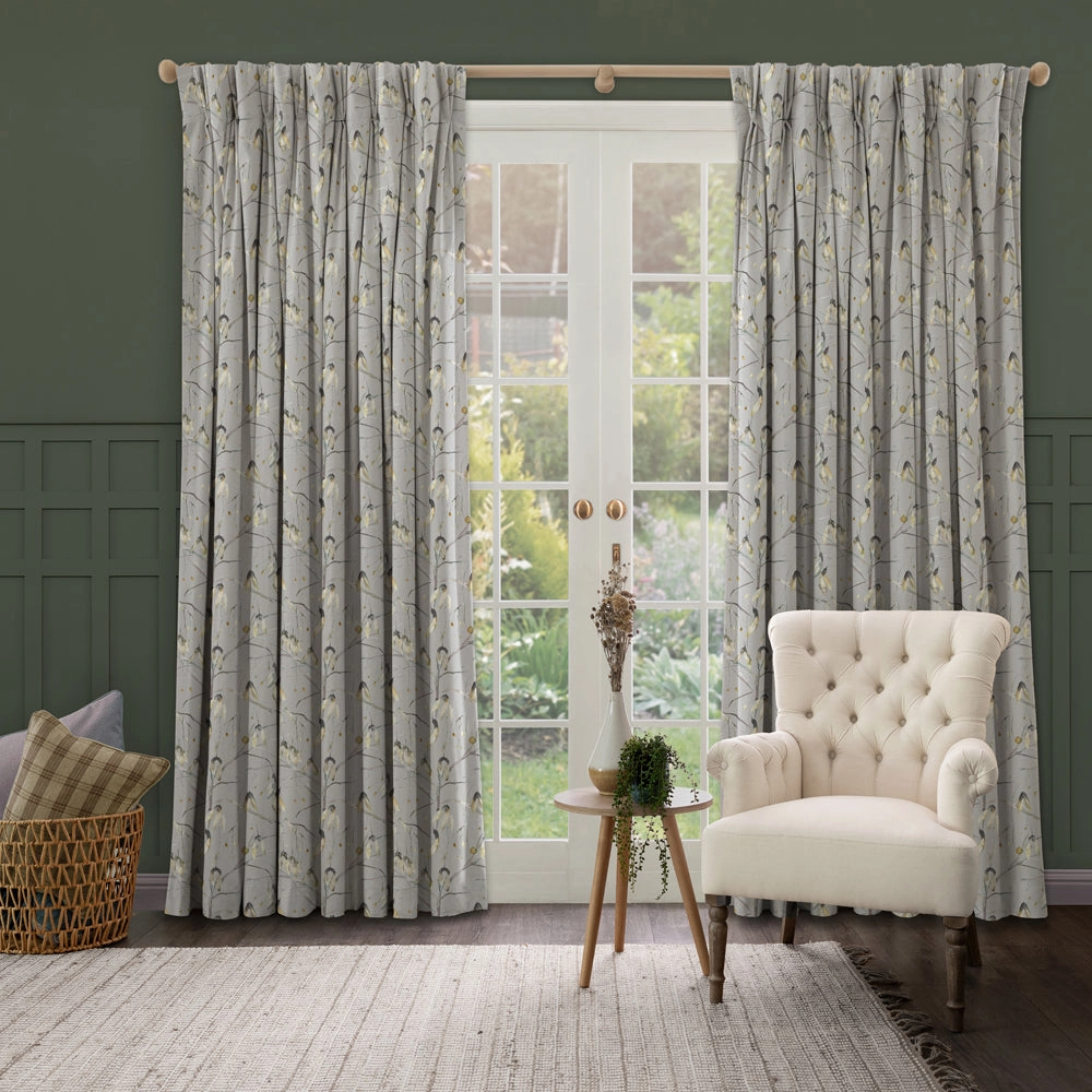 Nara Printed Made to Measure Curtains Emerald