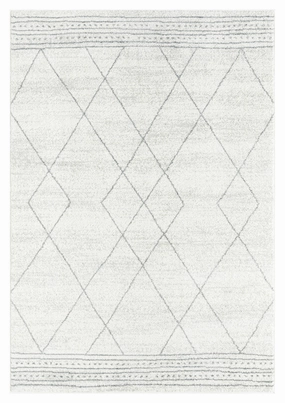 Naroa Grey and Ivory Diamond Tribal Rugmodern color block patchwork rug