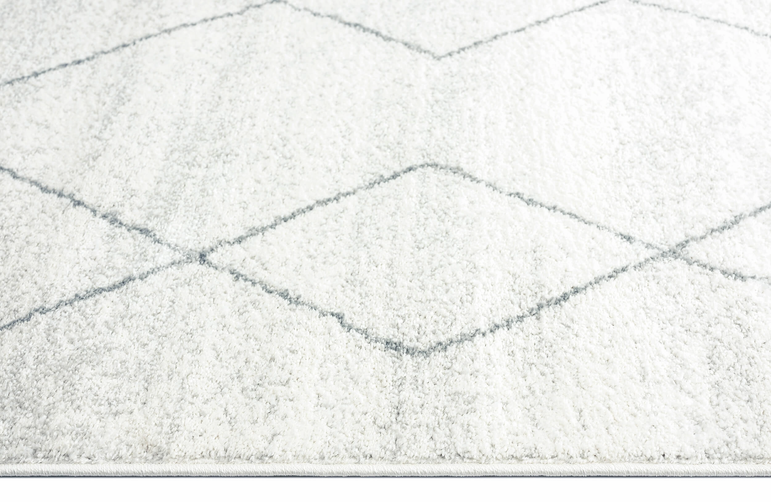Naroa Grey and Ivory Diamond Tribal Rug
